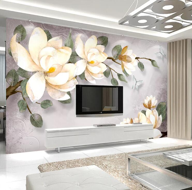 3D Painted Flower WC1570 Wall Murals