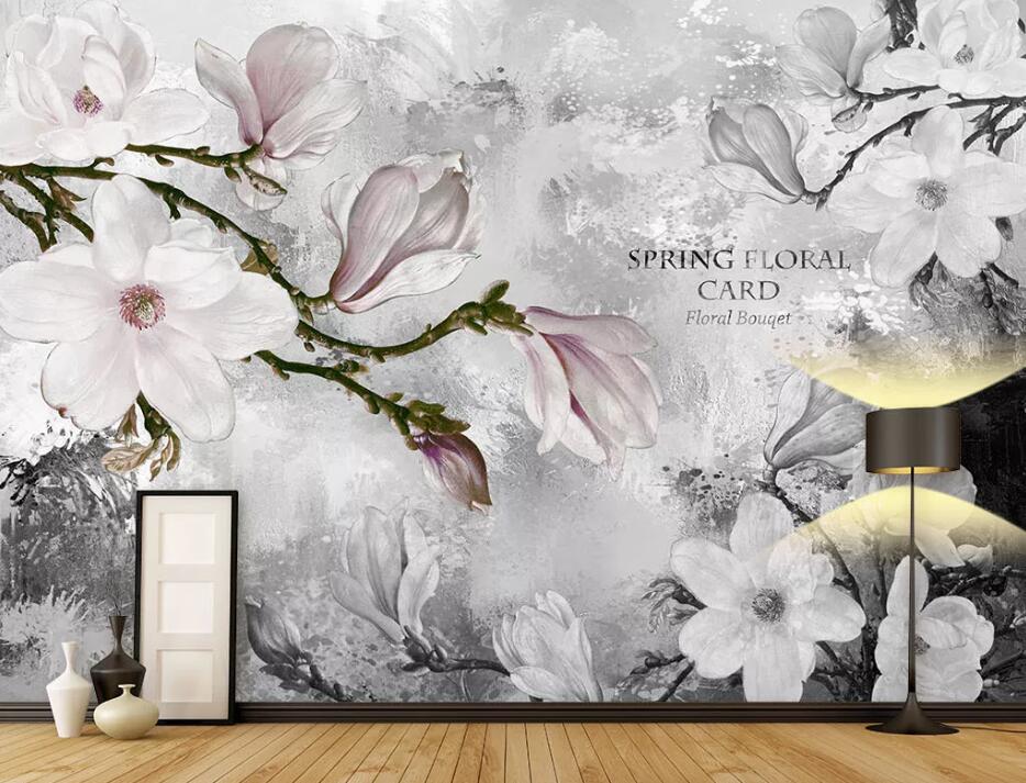 3D Magnolia WC31 Wall Murals Wallpaper AJ Wallpaper 2 