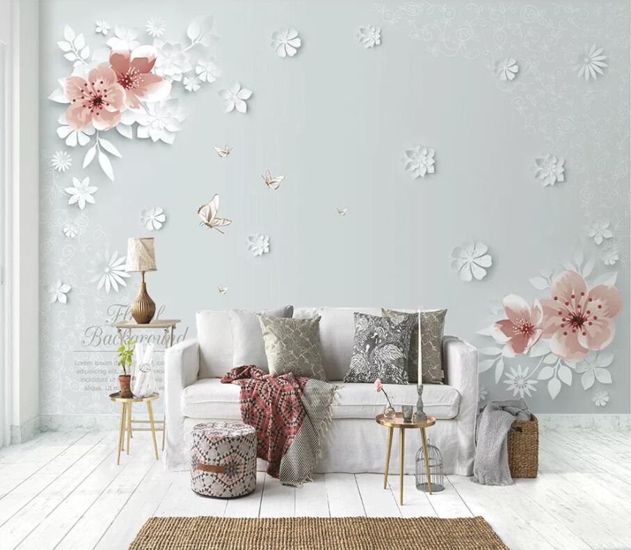 3D Petal Butterfly WC1560 Wall Murals