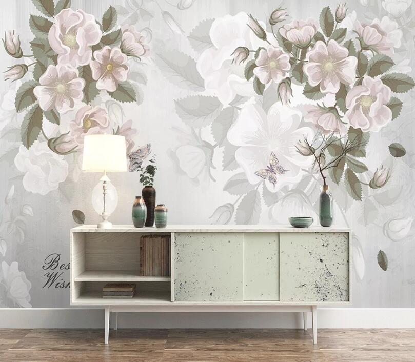 3D Invisible Flower WC1551 Wall Murals