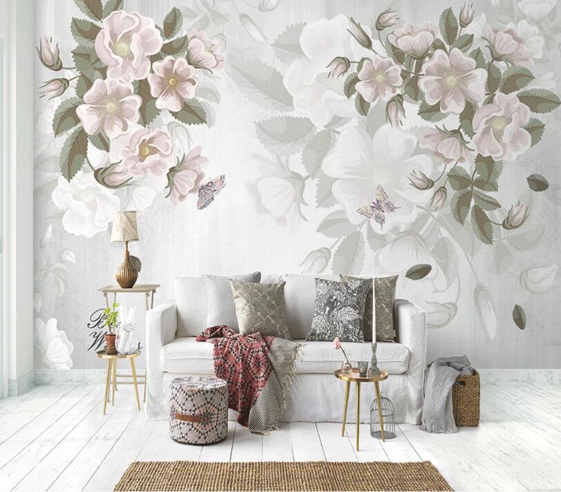 3D Invisible Flower WC1551 Wall Murals