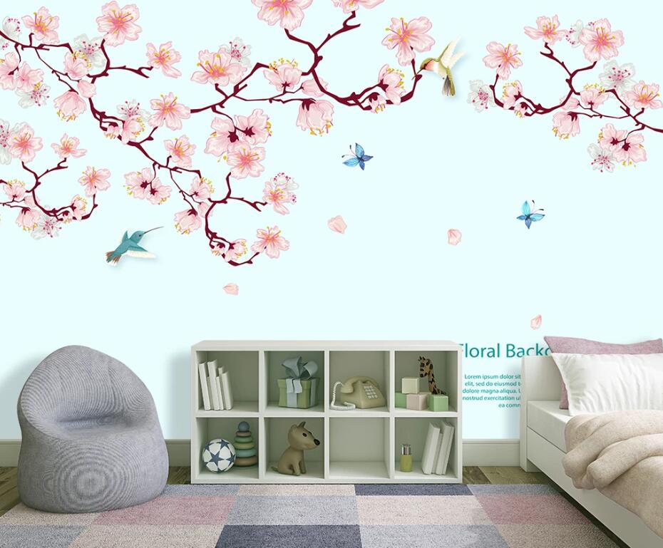 3D Bird Butterfly WC1505 Wall Murals