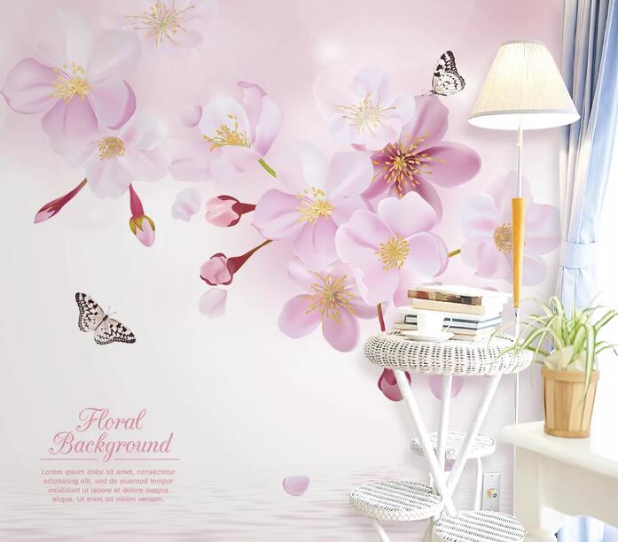 3D Flower Heart WC1464 Wall Murals