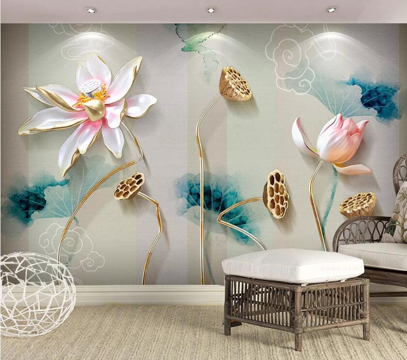 3D White Lotus WC65 Wall Murals Wallpaper AJ Wallpaper 2 