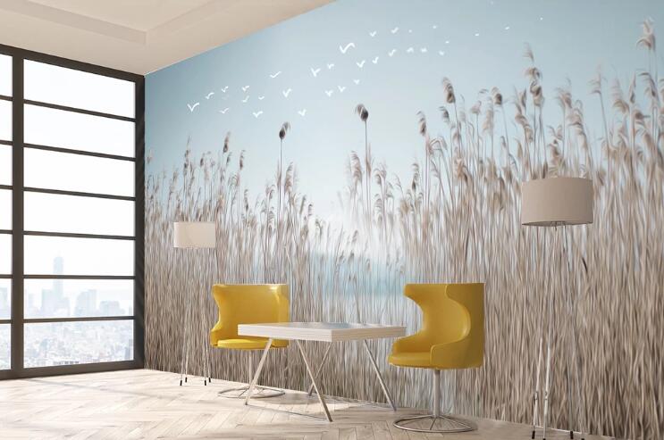 3D Reed Bird WC1405 Wall Murals