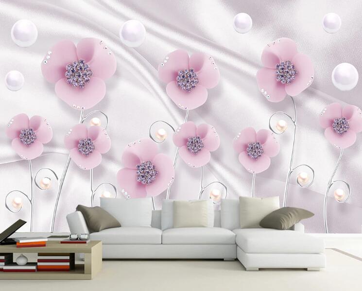 3D Diamond Flower WC1398 Wall Murals