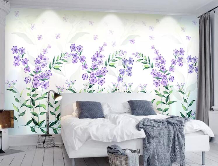 3D Purple Petals WC1396 Wall Murals