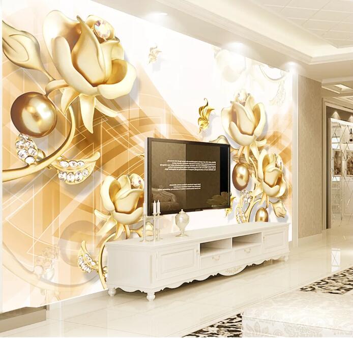 3D Metal Rose WC1391 Wall Murals