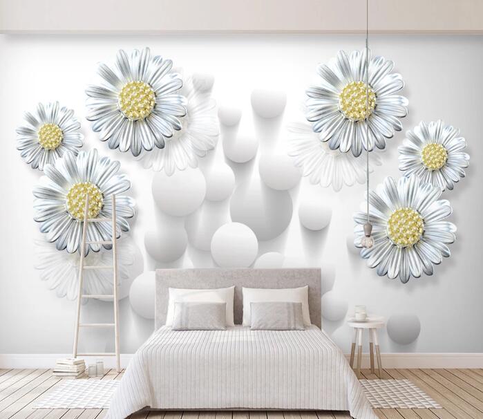 3D Daisy Bead WC1388 Wall Murals