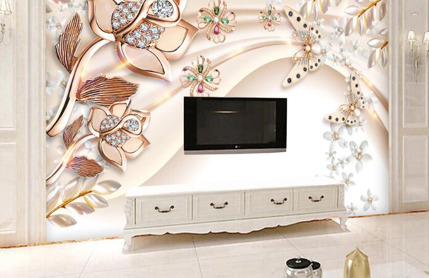 3D Gemstone Diamond WC1384 Wall Murals