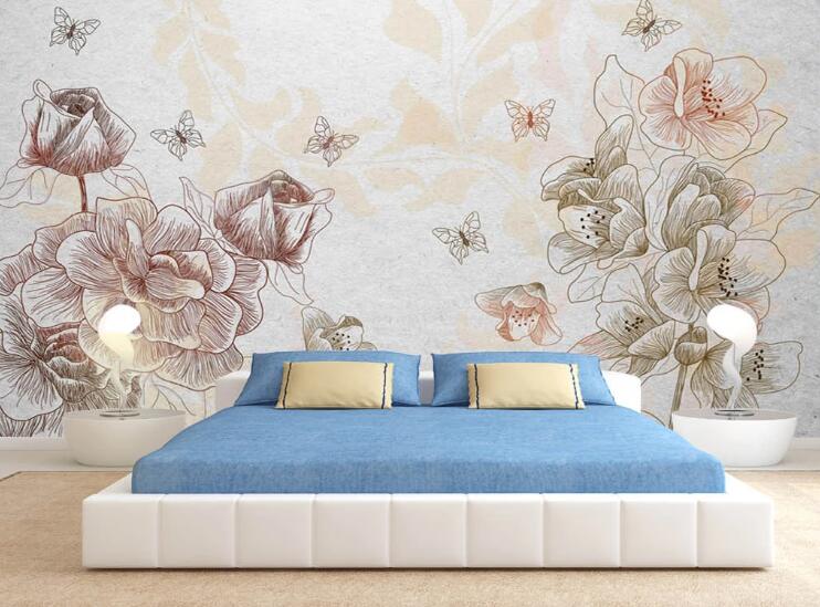 3D Doodle Butterfly WC1370 Wall Murals