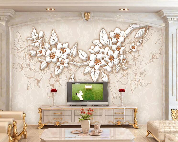 3D Embossed Flower WC1358 Wall Murals