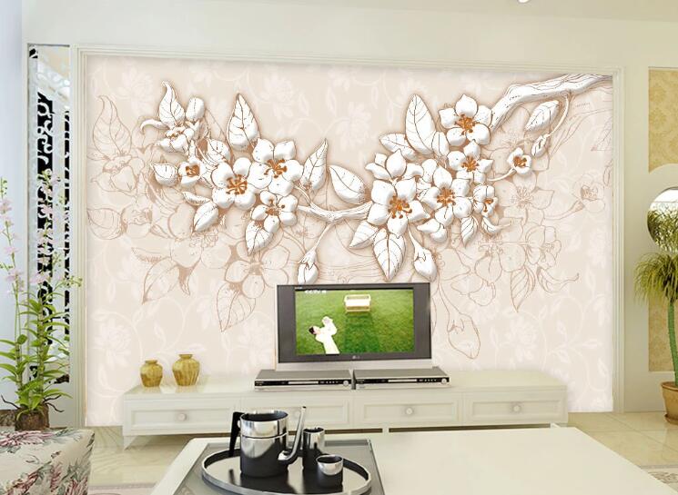 3D Embossed Flower WC1358 Wall Murals