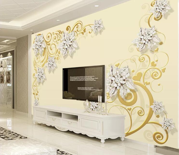 3D Diamond Flower WC1356 Wall Murals