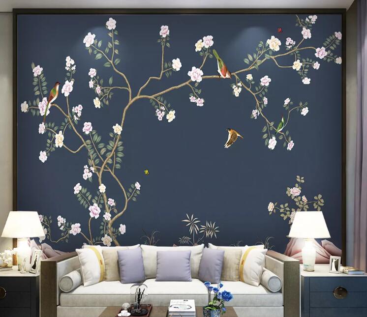 3D Bird Butterfly WC1305 Wall Murals