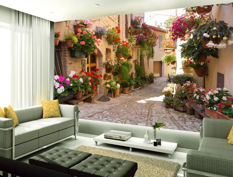 3D Flower Street WC1300 Wall Murals