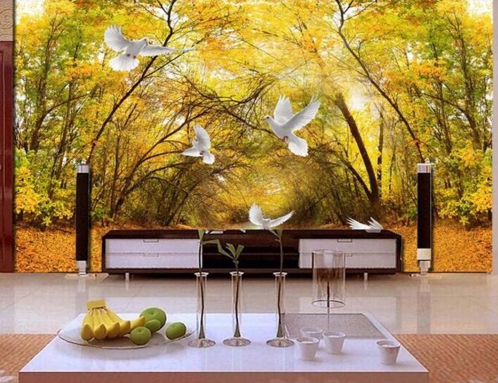 3D Forest Pigeon WC161 Wall Murals