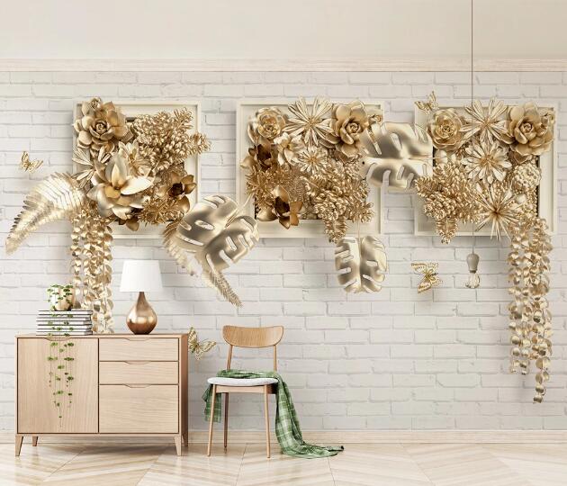 3D Jewelry Flower WC1603 Wall Murals