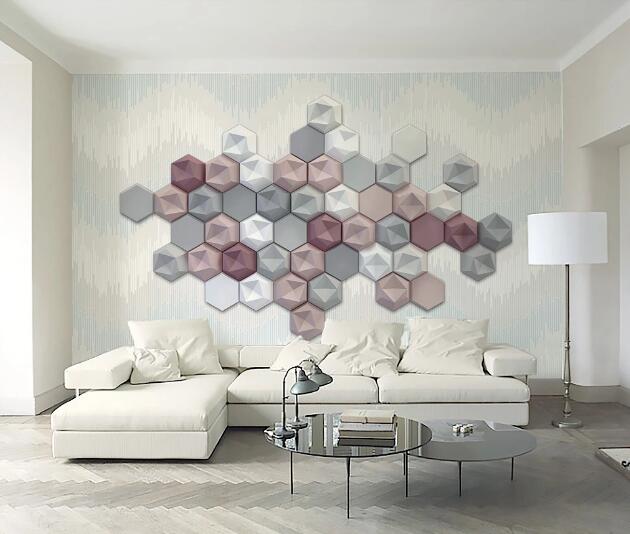 3D Brick Rhombus WC163 Wall Murals