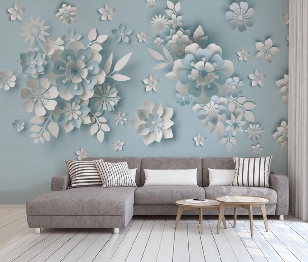 3D Paper Cut Flowers WC1274 Wall Murals