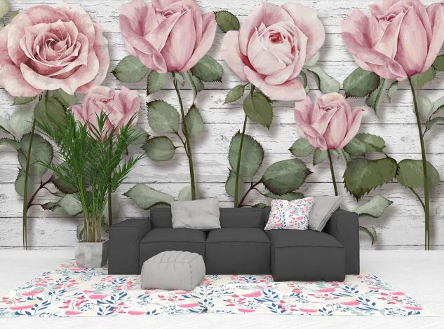 3D Plant Roses WC625 Wall Murals