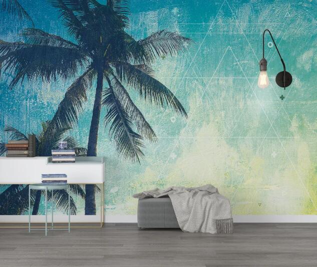 3D Coconut Tree WC611 Wall Murals