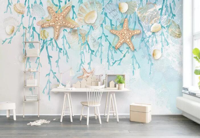 3D Starfish Shell WC474 Wall Murals