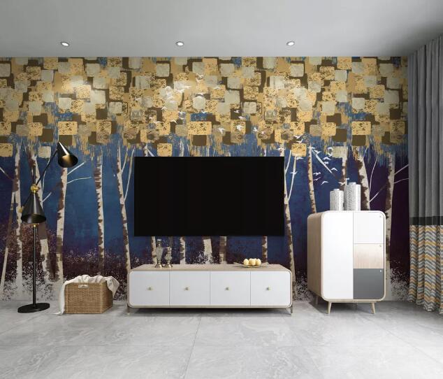 3D Forest Trees WC2749 Wall Murals