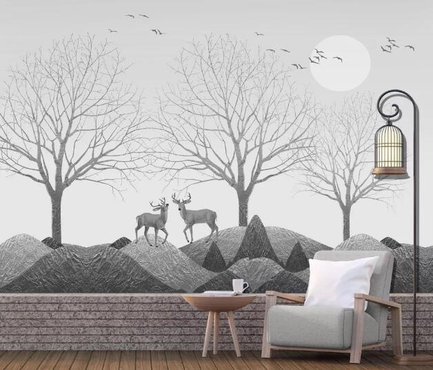 3D Hillside Fawn WC2493 Wall Murals