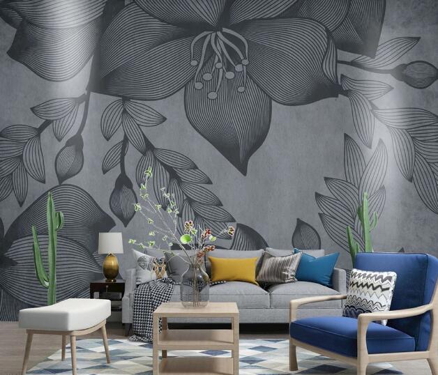 3D Plant Texture WC1890 Wall Murals