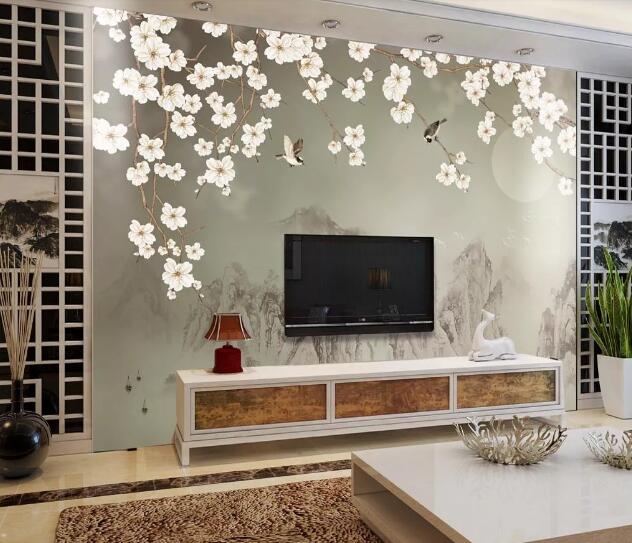 3D Mountain Plum WC1736 Wall Murals