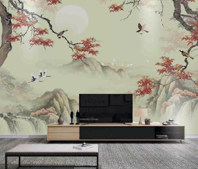 3D Mountain Flower WC1500 Wall Murals