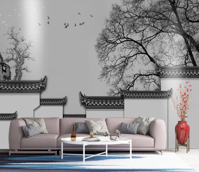 3D Roof Tree WC1557 Wall Murals