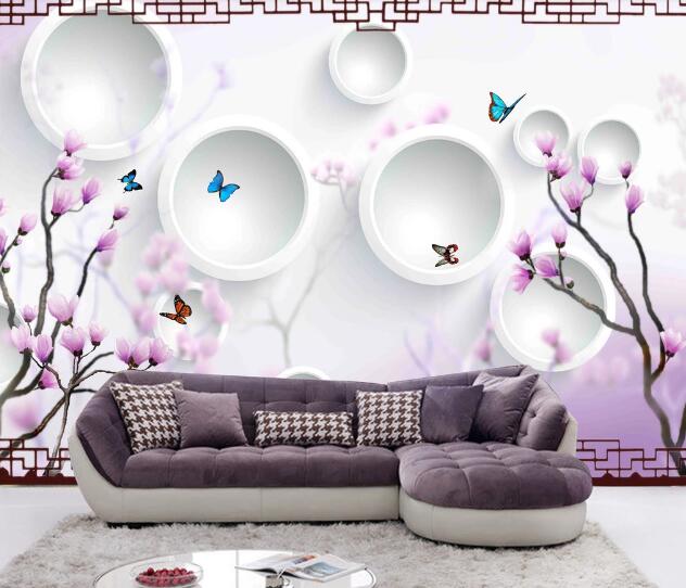 3D Blue Butterfly WC392 Wall Murals