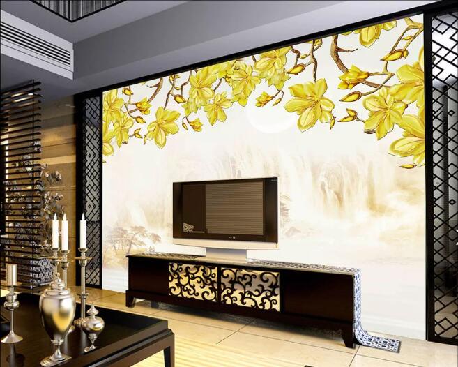 3D Yellow Flower WC505 Wall Murals