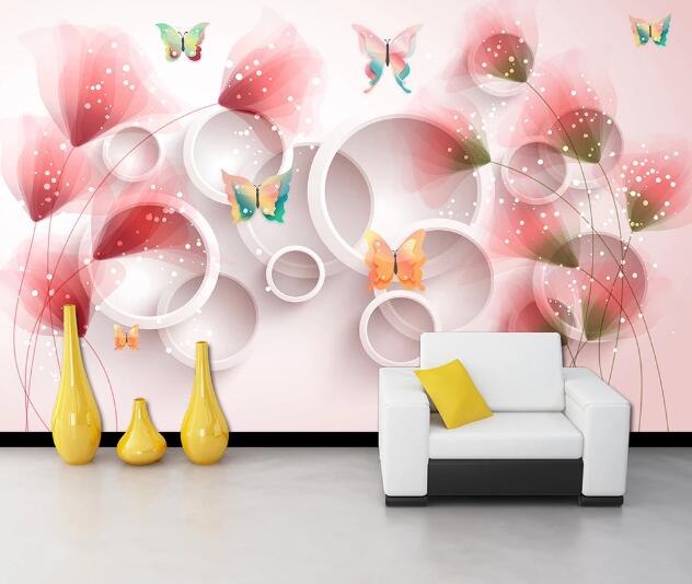 3D Color Butterfly WC354 Wall Murals