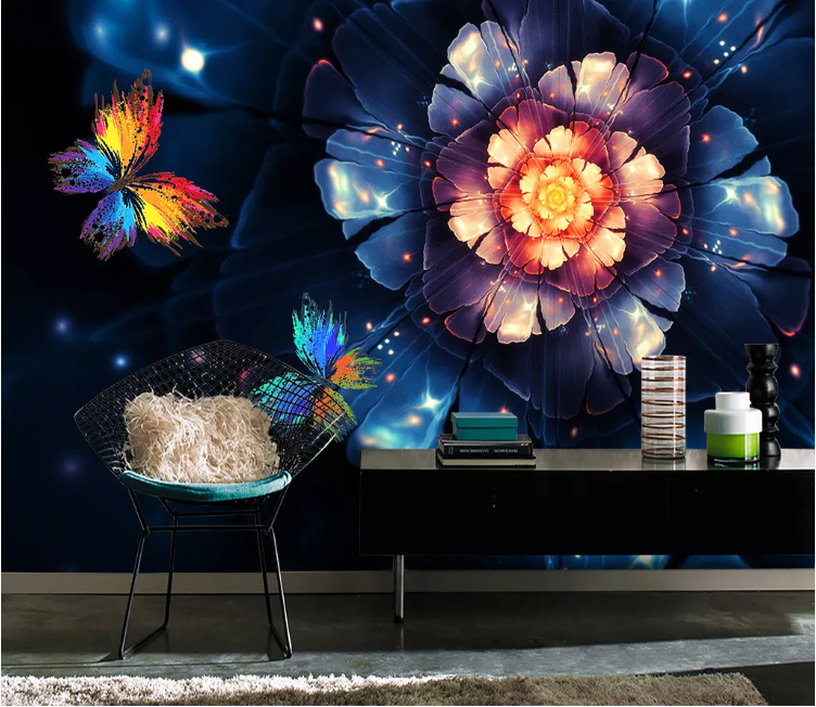 3D Blooming Flower WC1834 Wall Murals