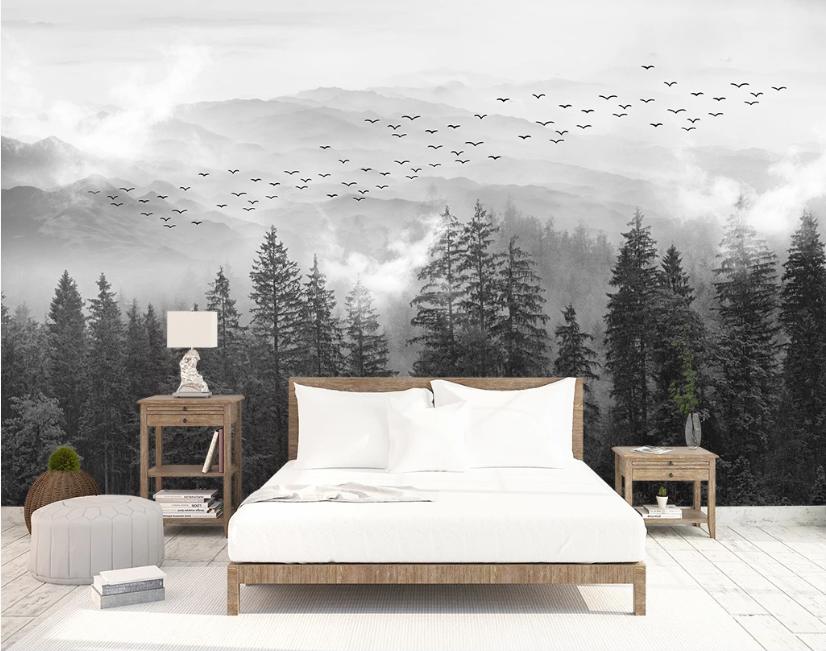 3D Forest Fog WC1635 Wall Murals