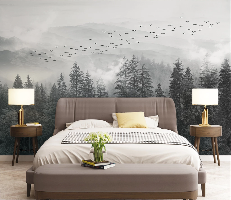 3D Forest Fog WC1635 Wall Murals