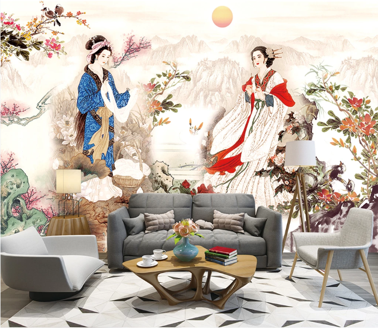 3D Woman Woods WC1567 Wall Murals