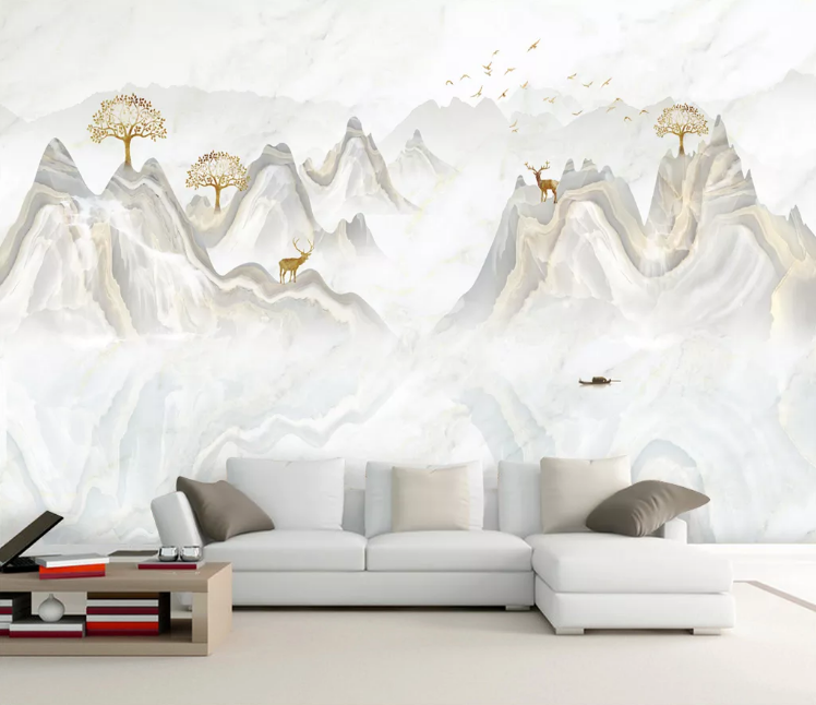 3D Fawn Mountain WC997 Wall Murals