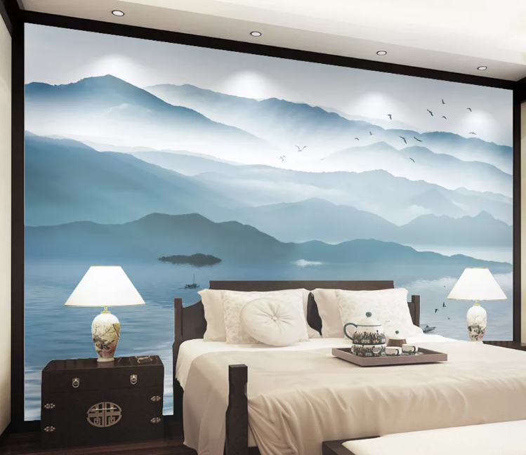 3D Mountain Rriver WC910 Wall Murals