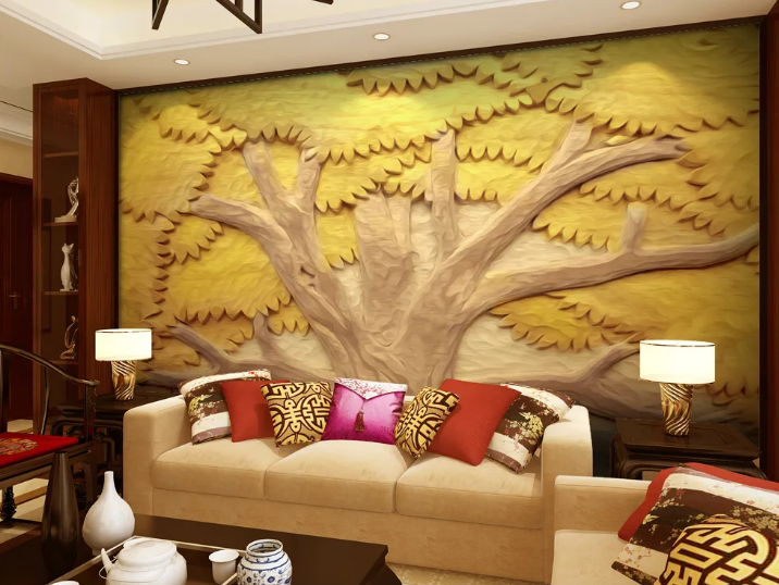 3D Relief Tree WC254 Wall Murals