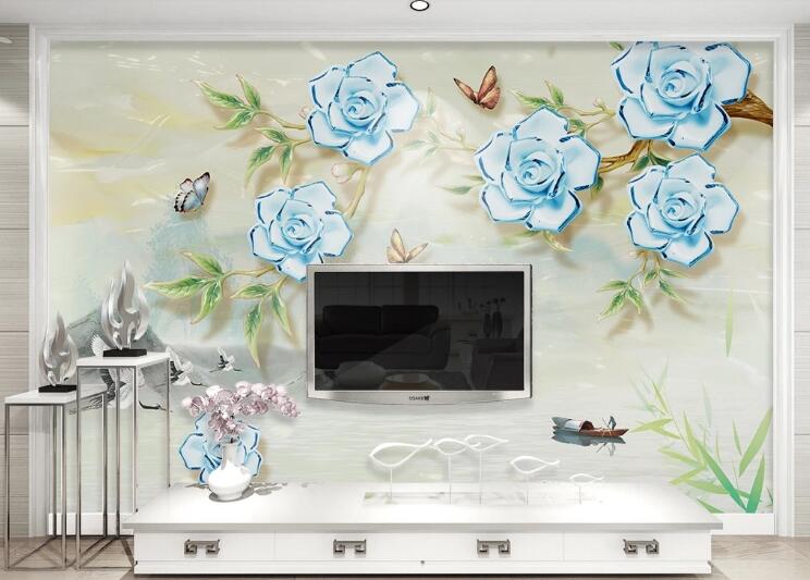 3D Flying Crane WC780 Wall Murals