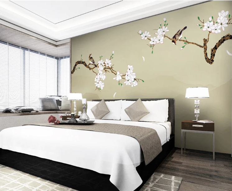 3D Tree Plum Bird WC2467 Wall Murals