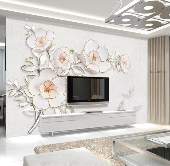 3D Phnom Penh Flower WC501 Wall Murals