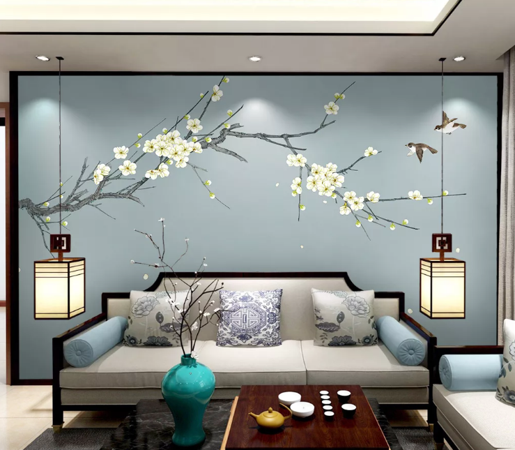 3D Petal Swallow WC2716 Wall Murals