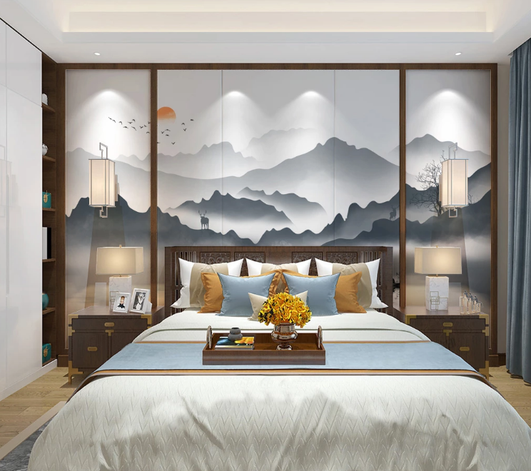 3D Hillside Boat WC2653 Wall Murals