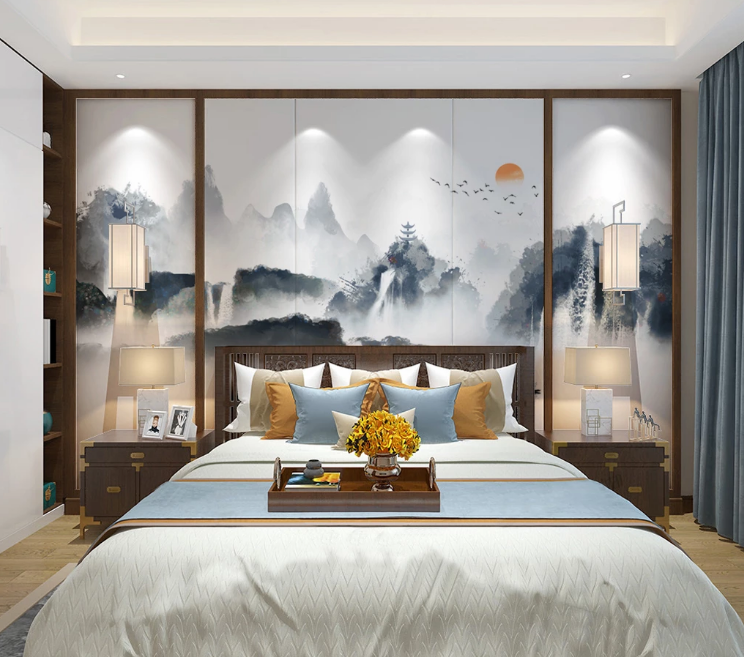 3D Sun Falls Tree WC2648 Wall Murals