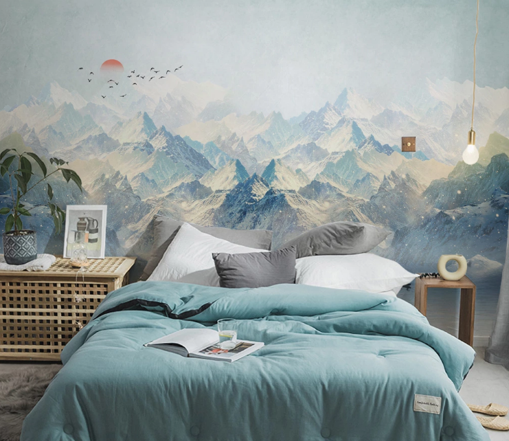 3D Mountain Canyon WC2560 Wall Murals